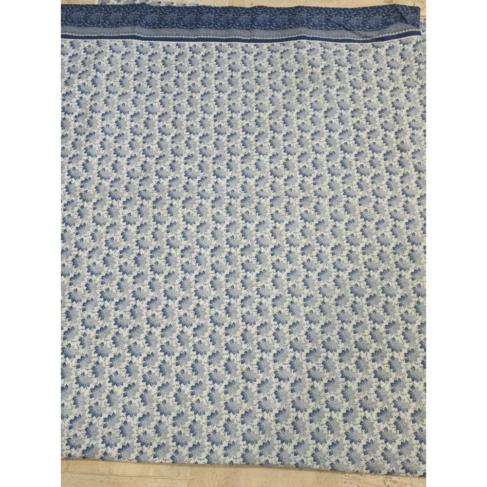 Vintage Springmade 80's Double Bed Size‎ Floral Flat Fitted Sheet Set Blue 54x76